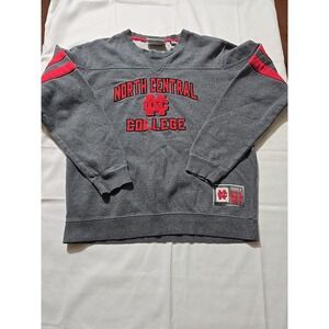 Vintage Champion North Central College Gray Small Embroidered 61 Mens Sweatshirt